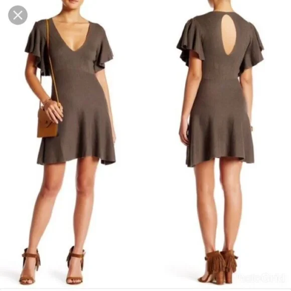 Free People Ruffle Knit Dress - Picture 1 of 12